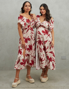 Vestido Marcela Rojo Print