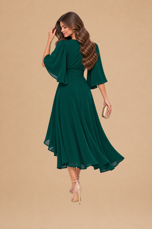Vestido Majo Verde Botella