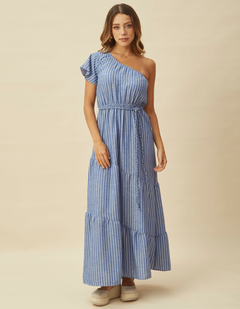 Vestido Agustina Azul Rayas