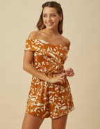 Enterizo Tamara Camel/Blanco