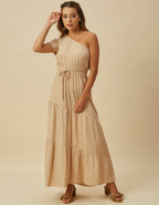 Vestido Agustina Nude Lunares