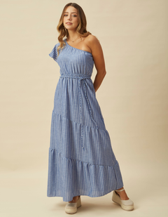 Vestido Agustina Azul Rayas