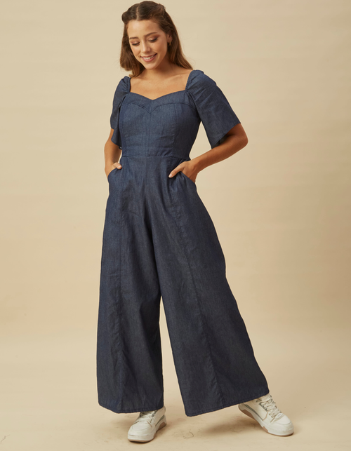 Enterizo Elsa Azul Denim