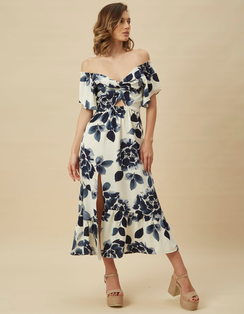 Vestido Marcela Azul Print