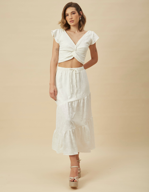 Blusa Lore Blanco Labrado