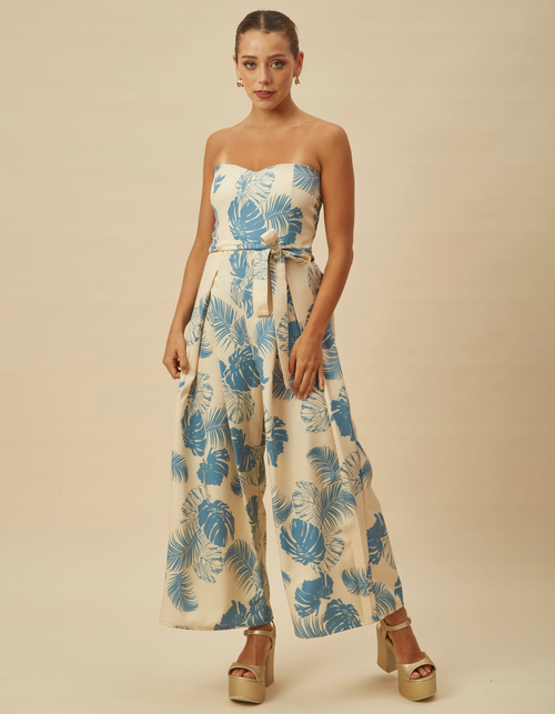 Enterizo Fonseca Celeste Print