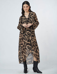 Vestido Bela Marrón Print