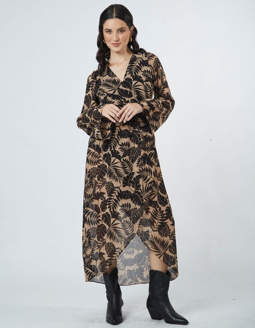 Vestido Bela Marrón Print