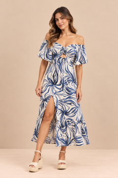 Vestido Marcela Azul Print