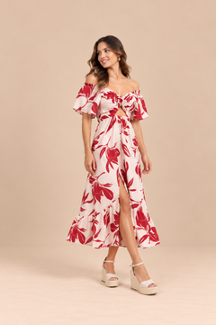 Vestido Marcela Rojo Print