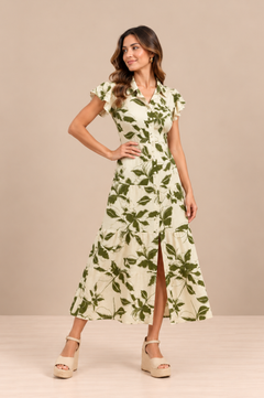 Vestido Belgica Verde Print