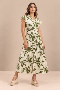 Vestido Belgica Verde Print