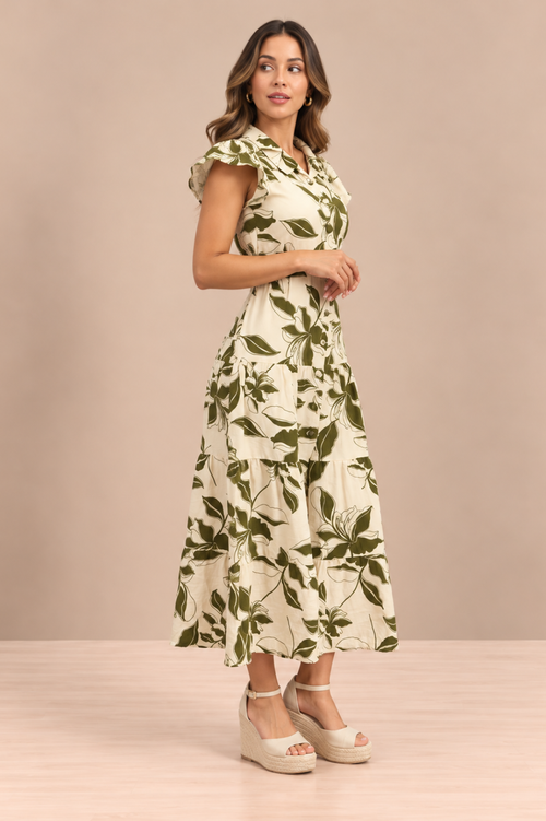 Vestido Belgica Verde Print