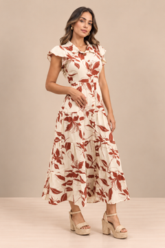 Vestido Belgica Marrón Print