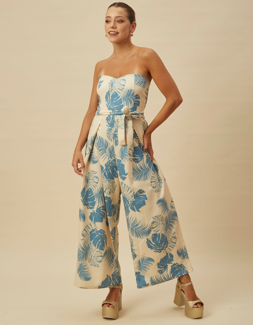 Enterizo Fonseca Celeste Print