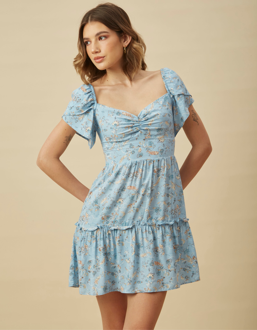 Vestido Kaia Celeste Print