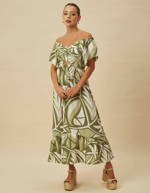 Vestido Marcela Verde Print