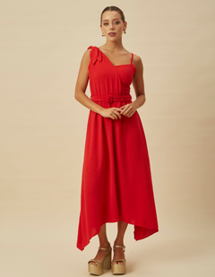 Vestido Almendra Rojo