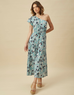 Vestido Agustina Celeste Print