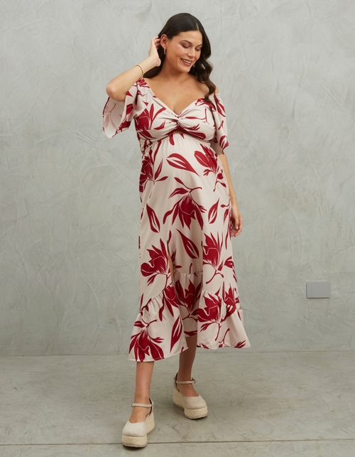 Vestido Marcela Rojo Print