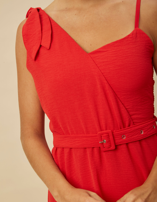 Vestido Almendra Rojo