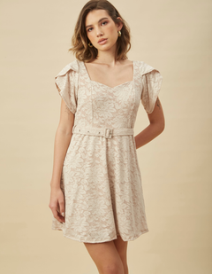Vestido Noelia Beige Encaje