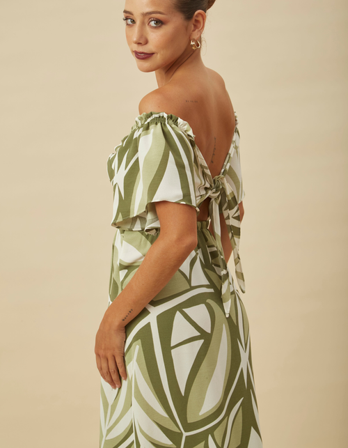 Vestido Marcela Verde Print