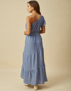 Vestido Agustina Azul Rayas