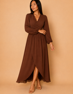 Vestido Isabella Marron