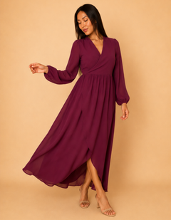 Vestido Isabella Guinda