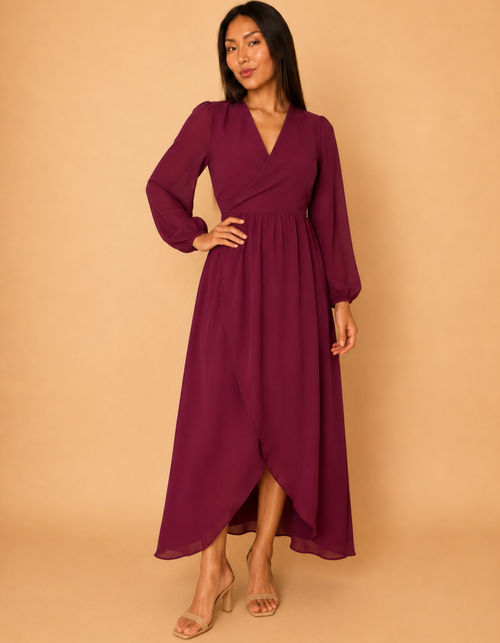 Vestido Isabella Guinda