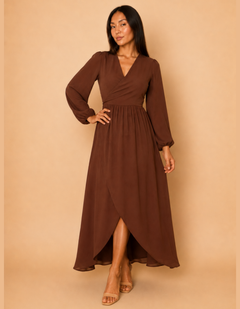 Vestido Isabella Marron