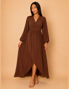 Vestido Isabella Marron