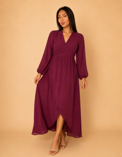 Vestido Isabella Guinda