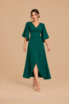 Vestido Majo Verde Botella