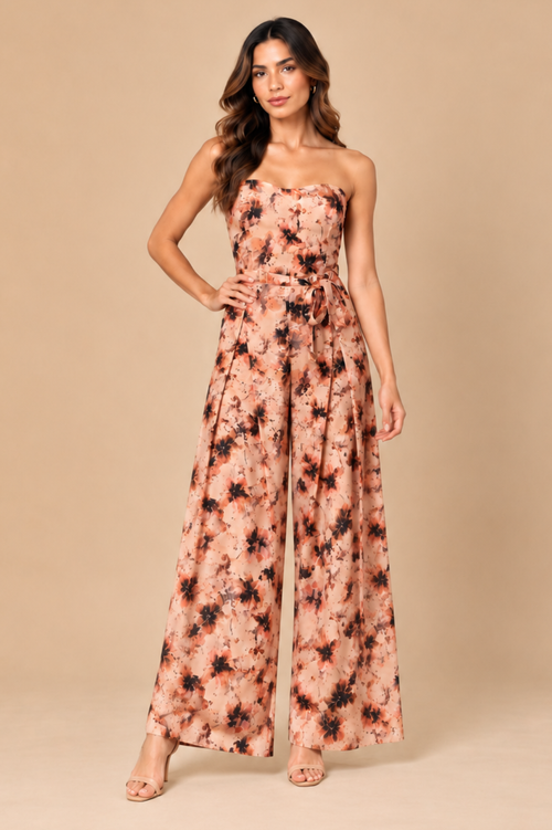 Enterizo Fonseca Naranja Print