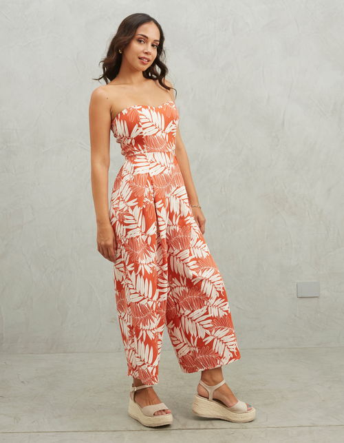 Enterizo Fonseca Naranja Print