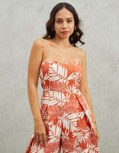 Enterizo Fonseca Naranja Print