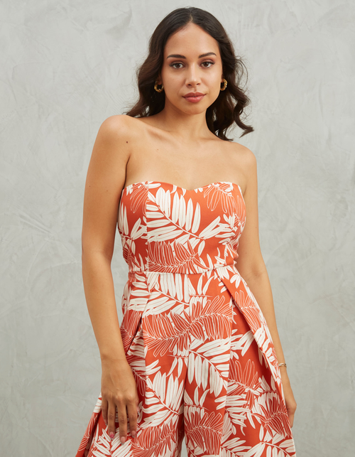 Enterizo Fonseca Naranja Print