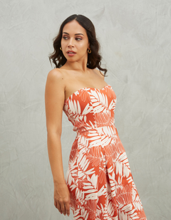 Enterizo Fonseca Naranja Print