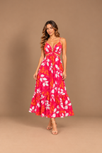 Vestido Positano Fucsia Print