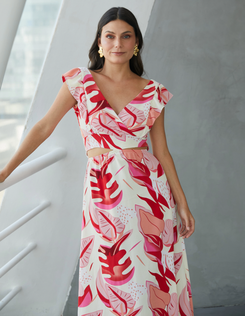 Vestido Fatima Fucsia Print