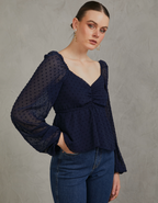 Blusa Videl Azul Noche
