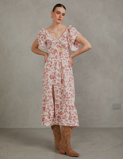 Vestido Marcela Rosa Print