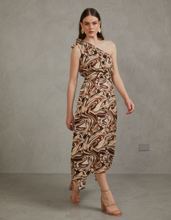 Vestido Marina Marrón Print
