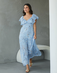 Vestido Paris Celeste Print