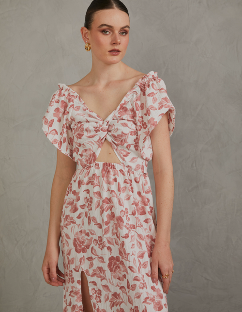 Vestido Marcela Rosa Print