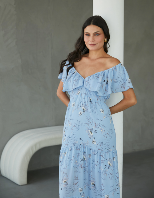 Vestido Paris Celeste Print
