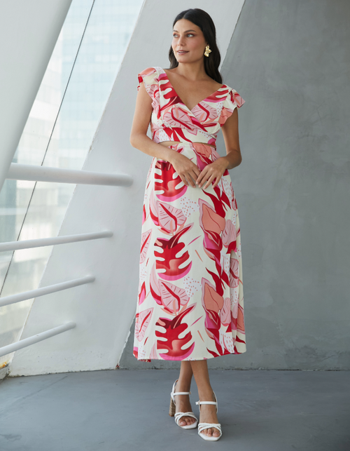 Vestido Fatima Fucsia Print