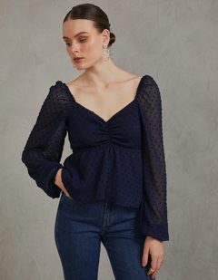Blusa Videl Azul Noche